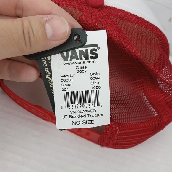 Vans Snapback Trucker Hat JT Banded One Size NEW NWT - Picture 7 of 8